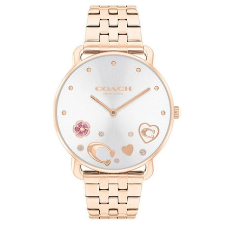 Coach Elliot Rose Gold Tone Crystal Ladies Watch