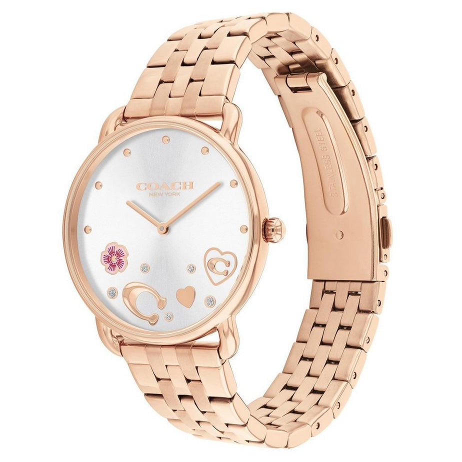 Coach Elliot Rose Gold Tone Crystal Ladies Watch