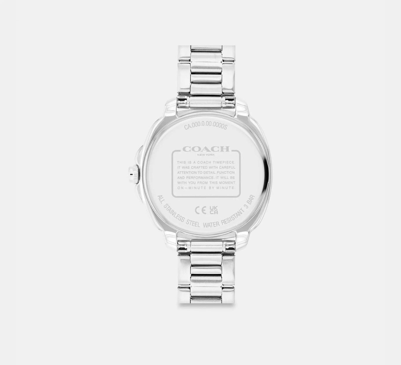 COACH KITT STAINLESS STEEL CHRONOGRAPH PINK DIAL LADIES WATCH