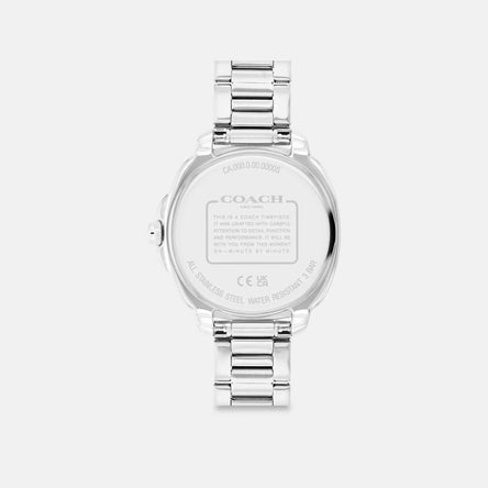 COACH KITT STAINLESS STEEL CHRONOGRAPH PINK DIAL LADIES WATCH