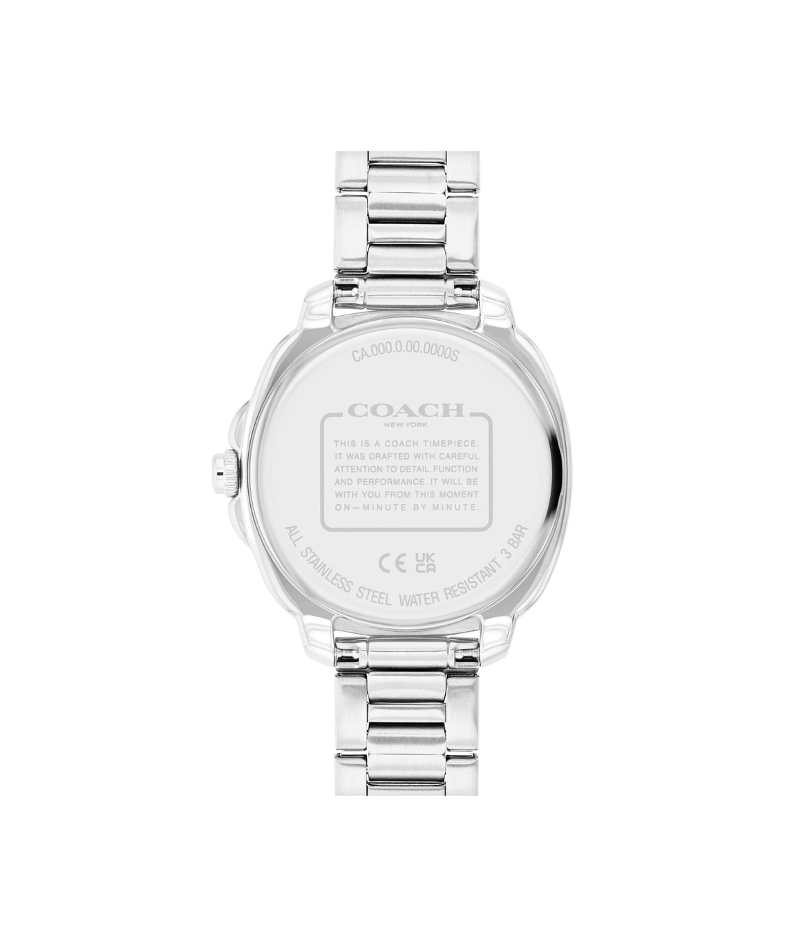 COACH KITT STAINLESS STEEL CHRONOGRAPH PINK DIAL LADIES WATCH