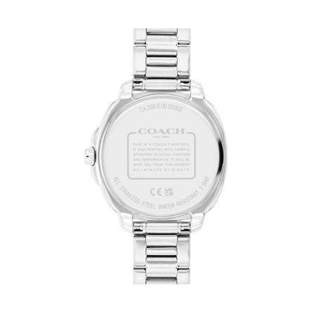 COACH KITT STAINLESS STEEL CHRONOGRAPH PINK DIAL LADIES WATCH
