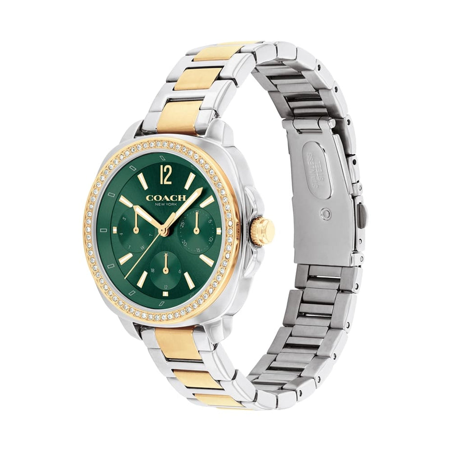 COACH KITT GREEN DIAL WITH TWO-TONE BRACELET LADIES WATCH
