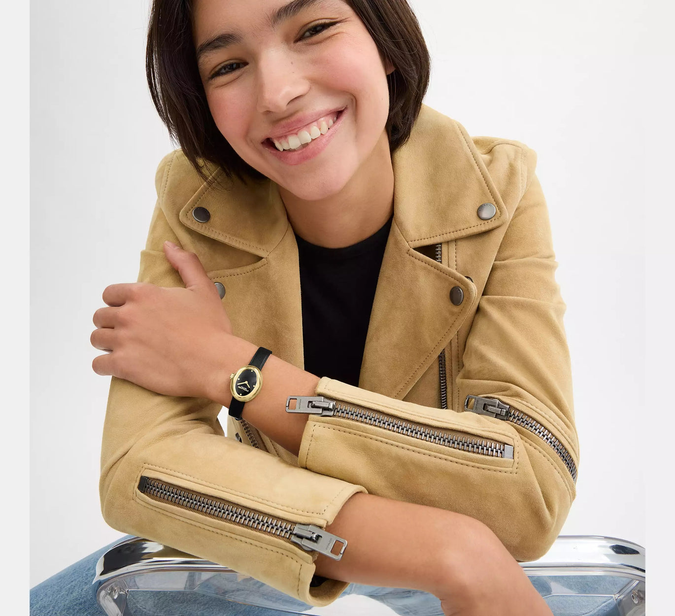 COACH Sammy Yellow Gold Tone Ladies Watch