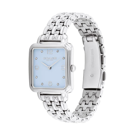 COACH CASS STAINLESS STEEL LIGHT BLUE DIAL LADIES WATCH