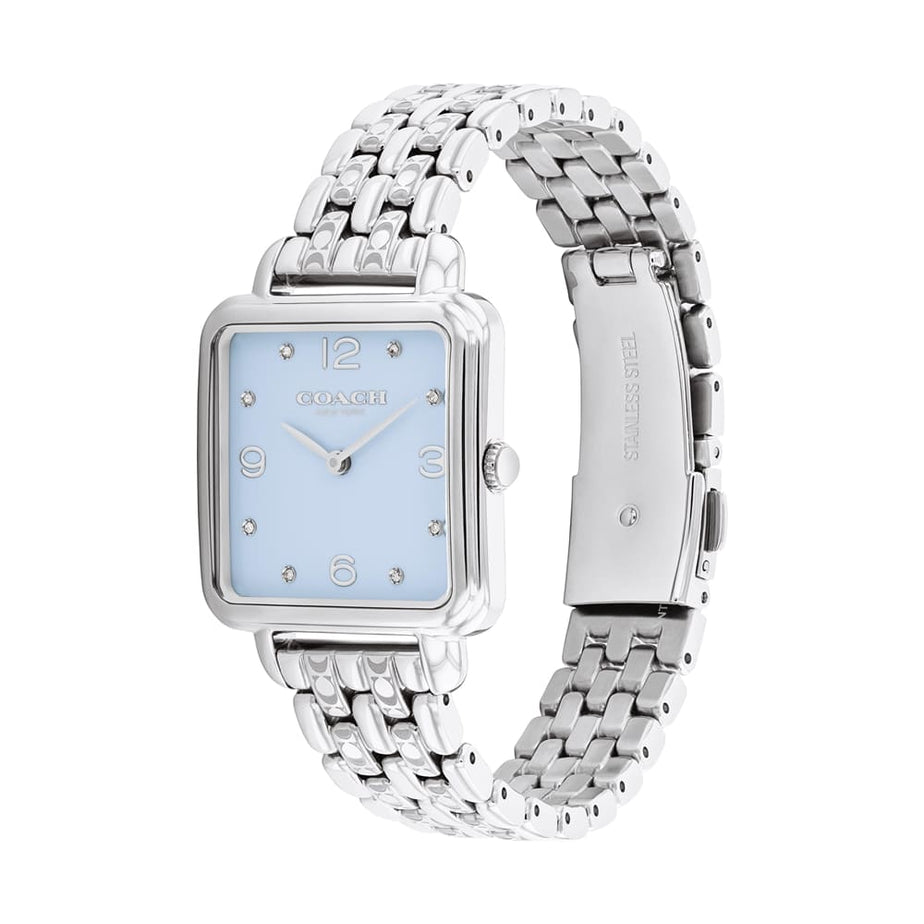 COACH CASS STAINLESS STEEL LIGHT BLUE DIAL LADIES WATCH