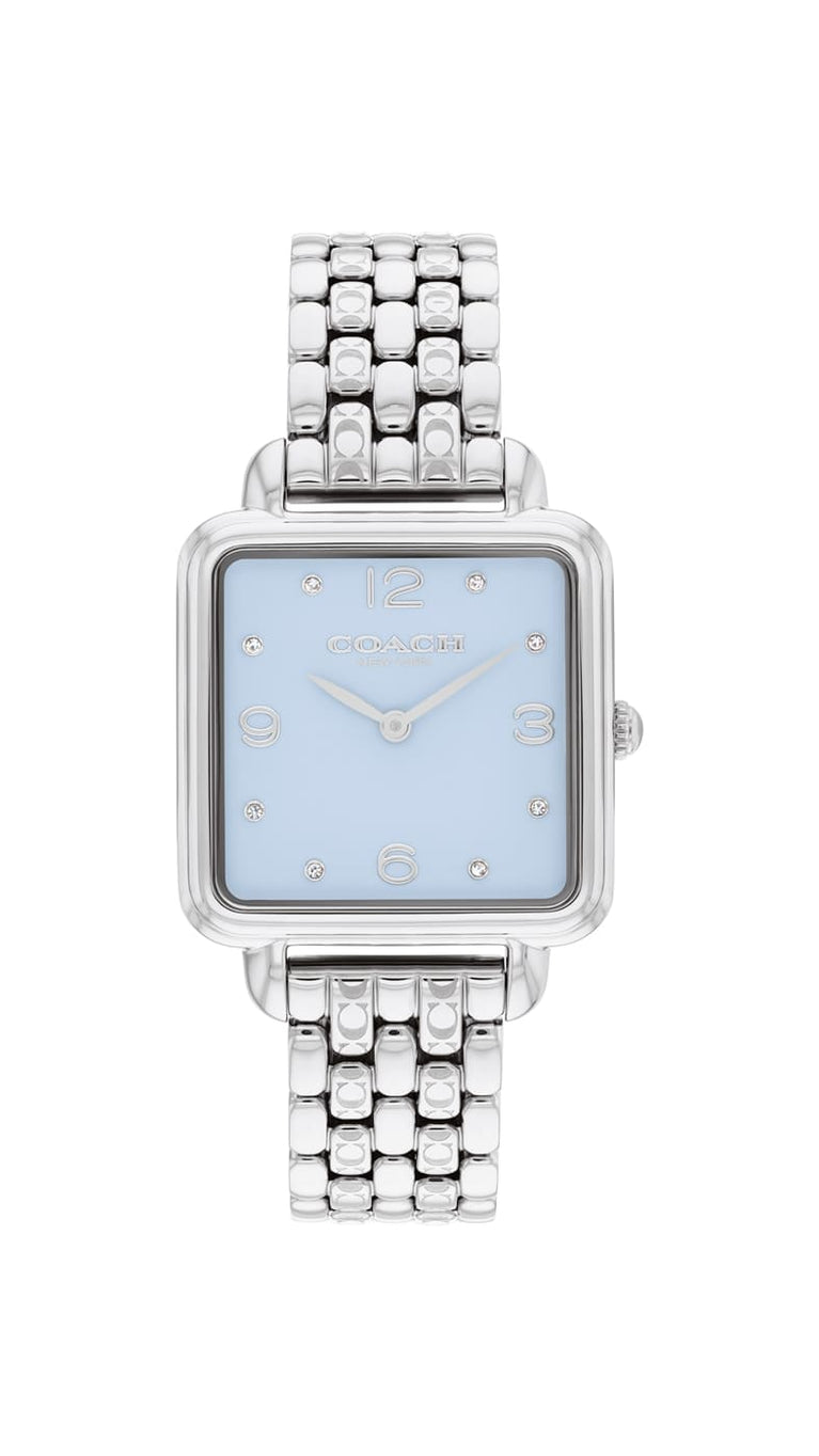 COACH CASS STAINLESS STEEL LIGHT BLUE DIAL LADIES WATCH