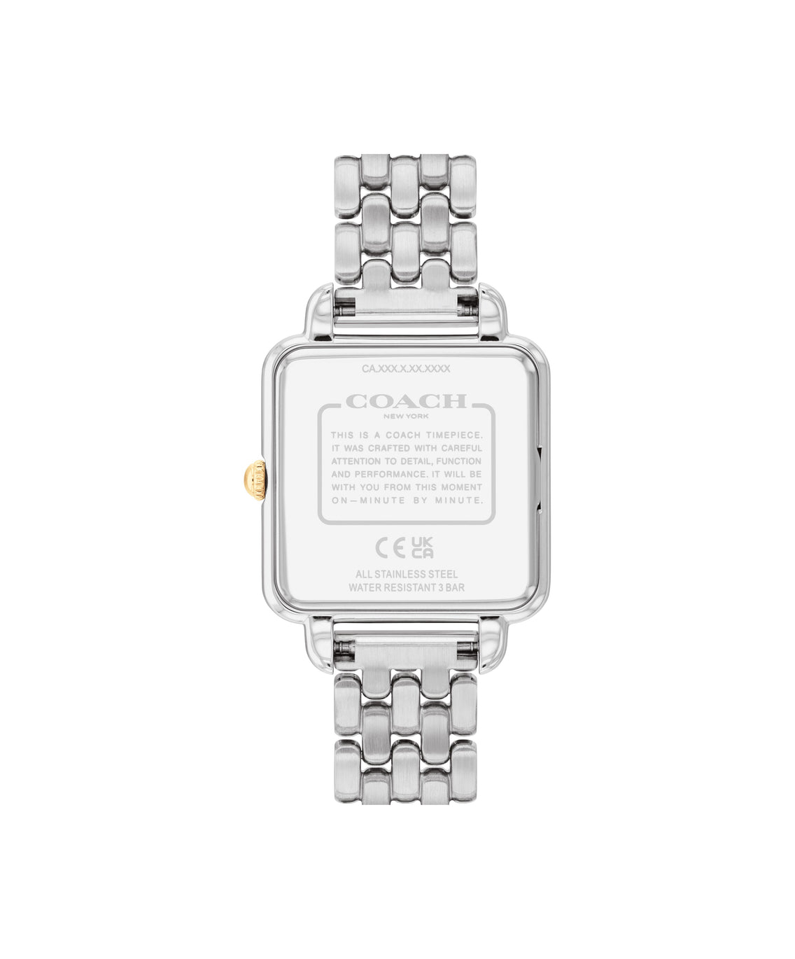 COACH CASS TWO TONE BRACELET STRAP WITH BLACK DIAL LADIES WATCH
