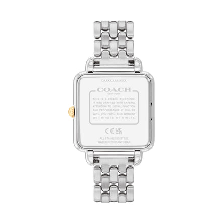 COACH CASS TWO TONE BRACELET STRAP WITH BLACK DIAL LADIES WATCH