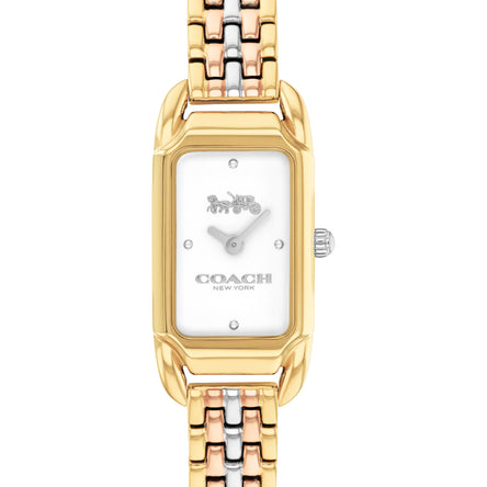 COACH CADIE WHITE DIAL WITH TRI-TONE BRACELET LADIES WATCH