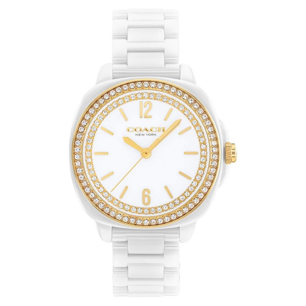 Coach Kitt Ceramic Crystal Ladies Watch