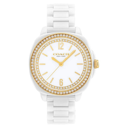 Coach Kitt Ceramic Crystal Ladies Watch