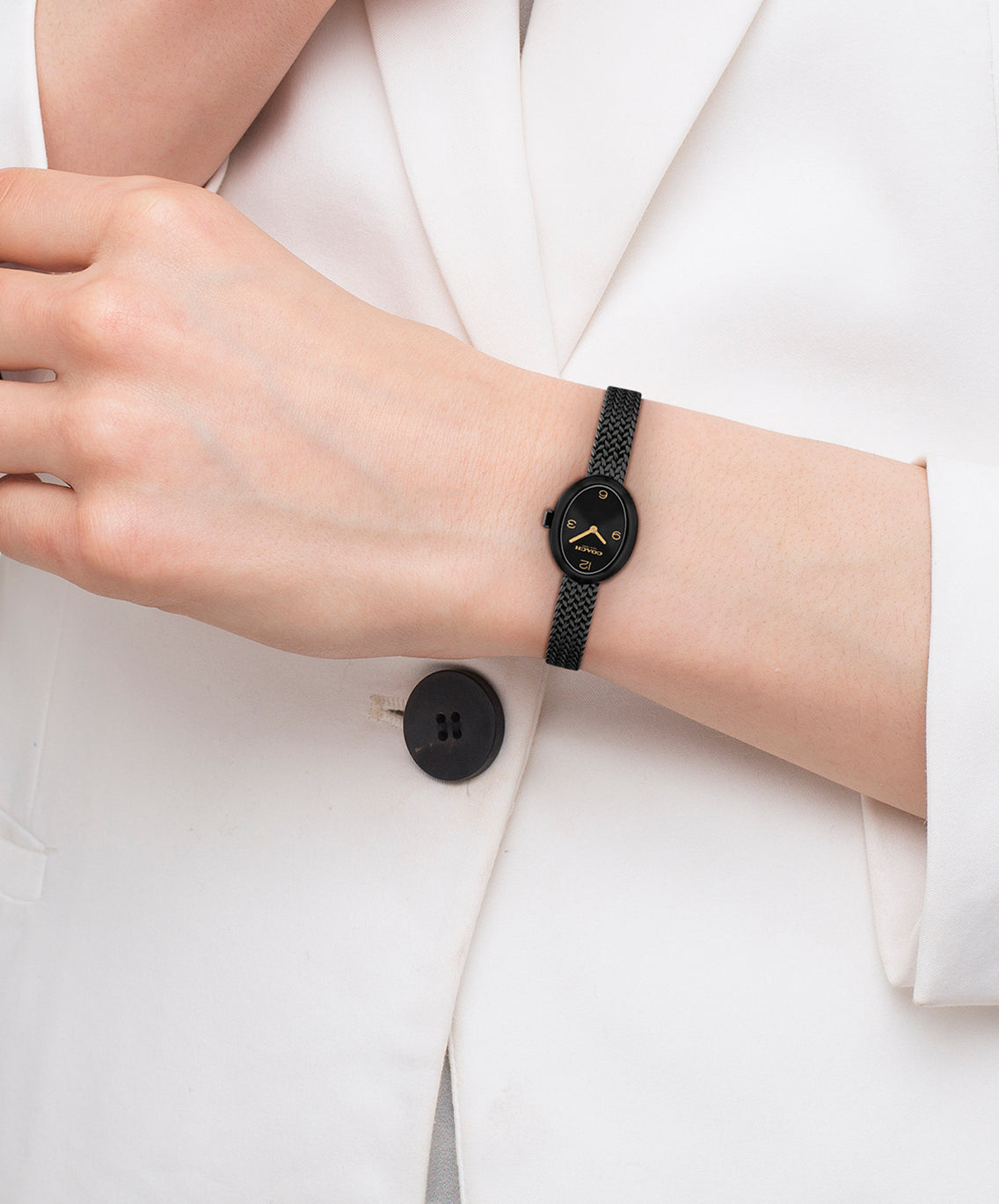 COACH Sammy Ladies Black Mesh Watch