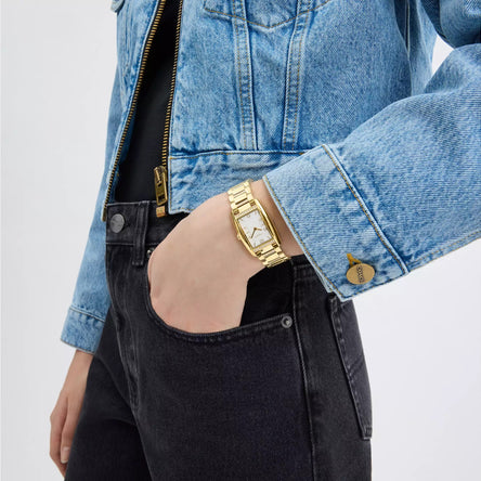 COACH REESE LIGHT GOLD DIAL WITH GOLD-TONE BRACELET LADIES WATCH