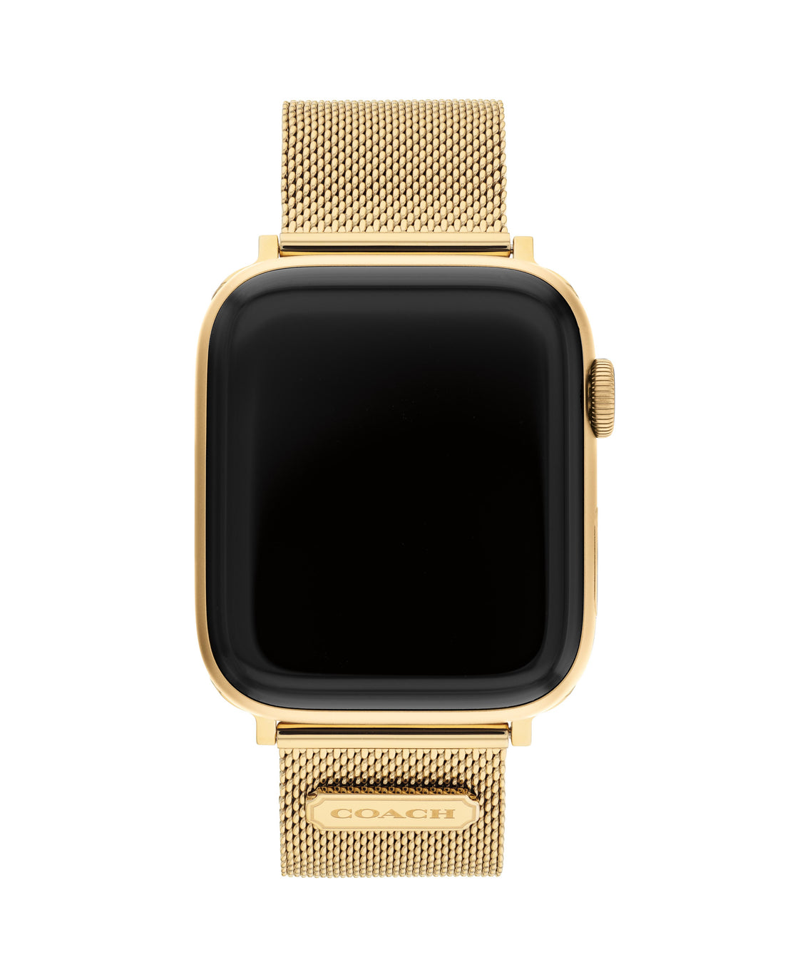 COACH Apple Watch Strap Gold PVD Stainless Steel Mesh