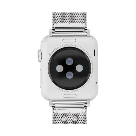 COACH Ladies Apple Watch Strap Stainless Steel Mesh with Heart Charm
