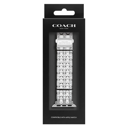 COACH Stainless Steel Crystal Apple Watch Strap