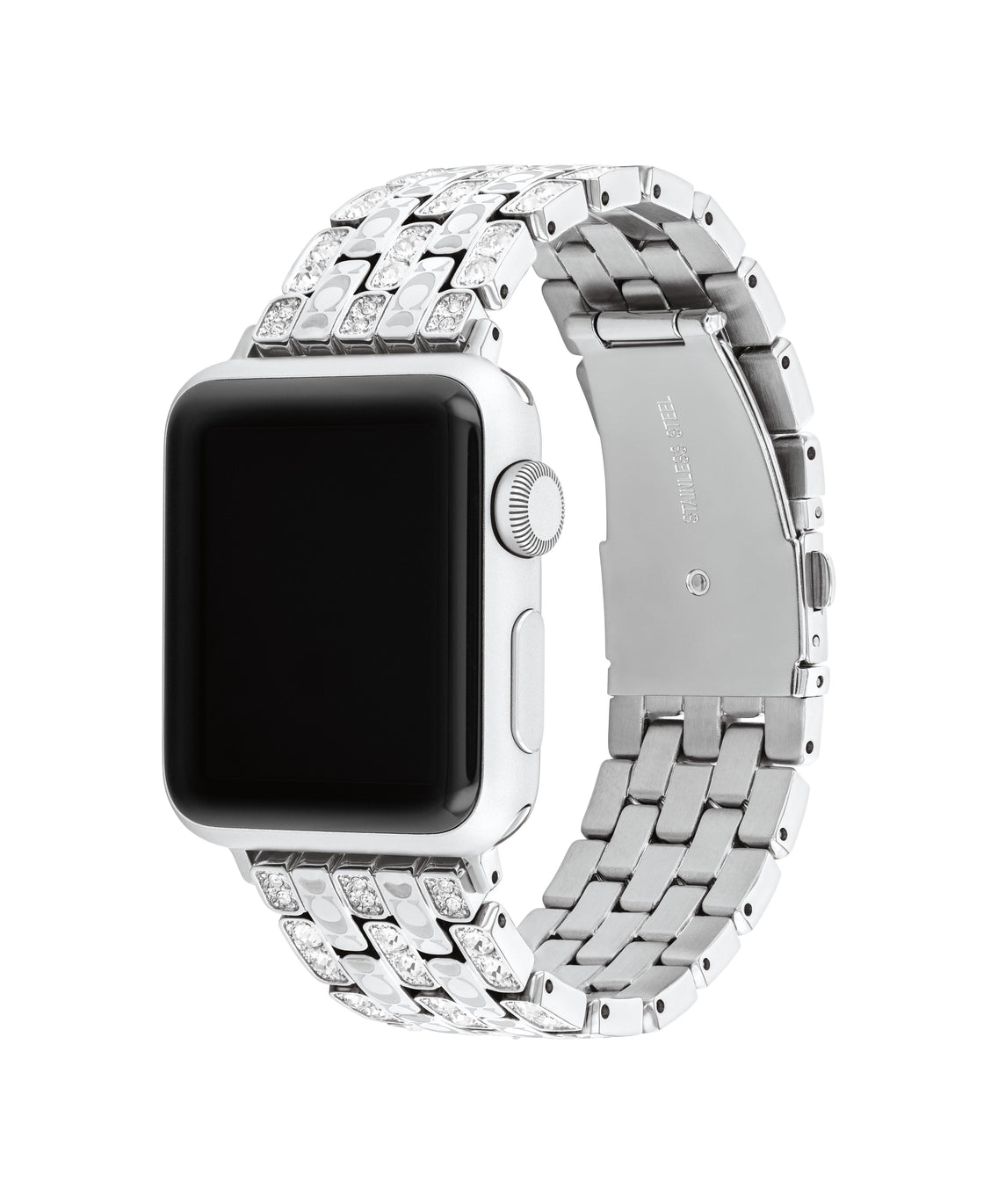 COACH Stainless Steel Crystal Apple Watch Strap