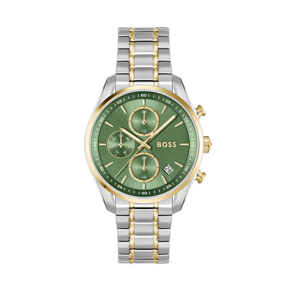 Boss Ladies Grand Tour Silver/Green Dial Watch