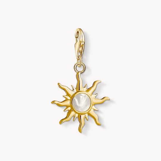 Thomas Sabo Gold Plated Mother Of Pearl Sun Charm