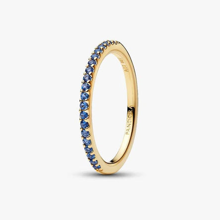Pandora Sparkling Blue Half-Eternity Band Ring
