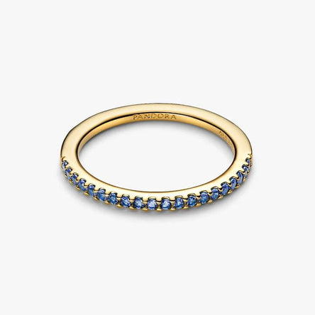Pandora Sparkling Blue Half-Eternity Band Ring