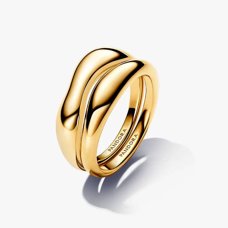 Pandora Organically Shaped Stacking Rings