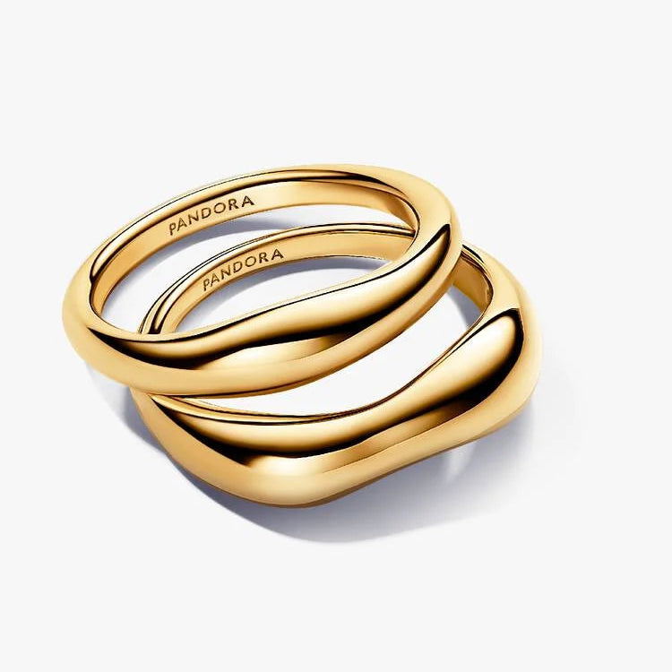 Pandora Organically Shaped Stacking Rings