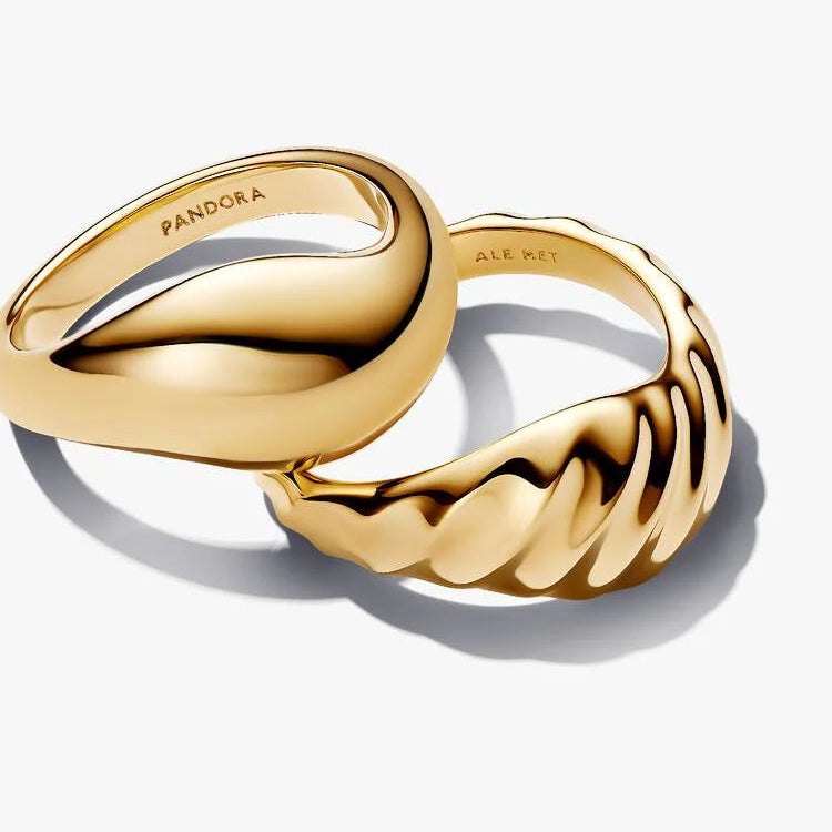 Pandora Rippled Stacking Rings