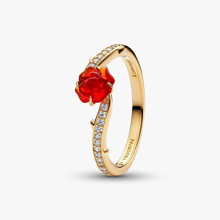 Pandora Gold Beauty and The Beast Ring
