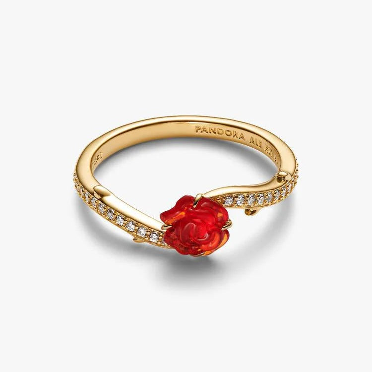 Pandora Gold Beauty and The Beast Ring