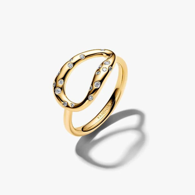 Pandora Organically Shaped Stone-Set Statement Ring
