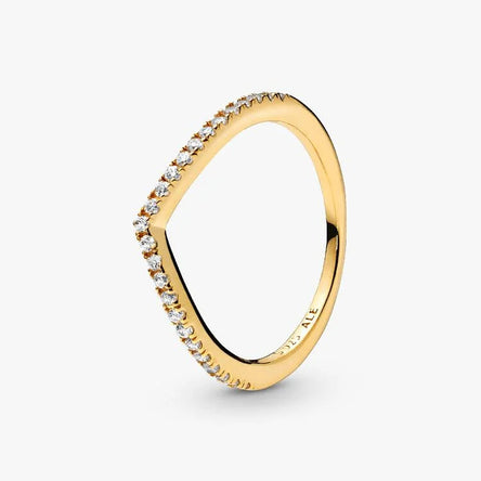 Pandora Sparkling Wishbone Ring