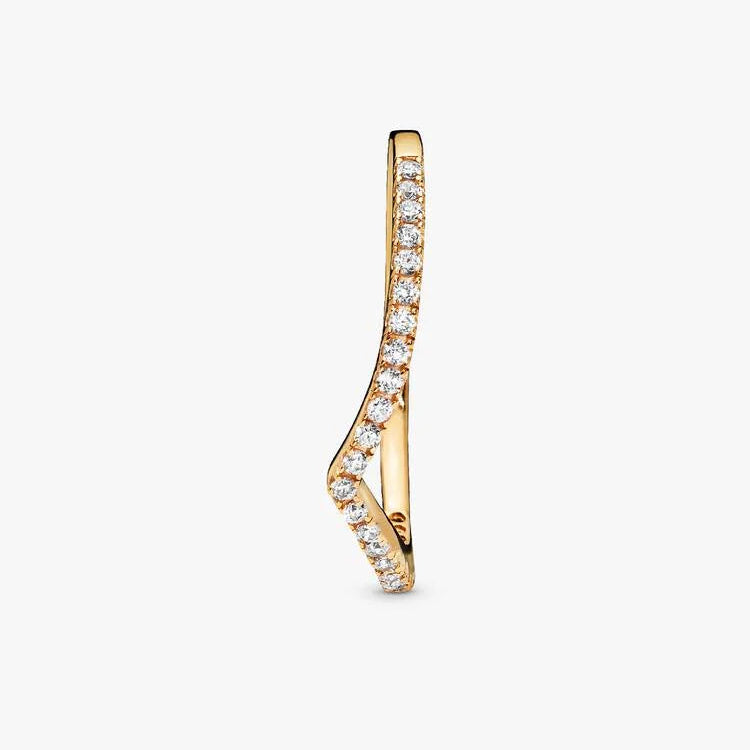 Pandora Sparkling Wishbone Ring