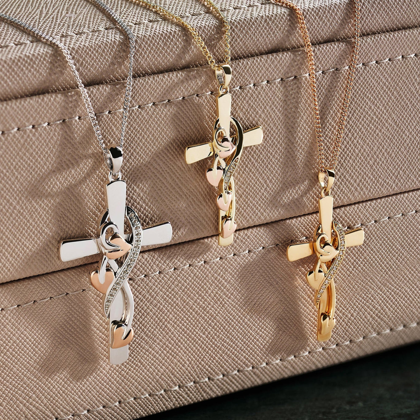 Clogau Tree of Life® Sterling Silver Vine Cross Pendant with Topaz