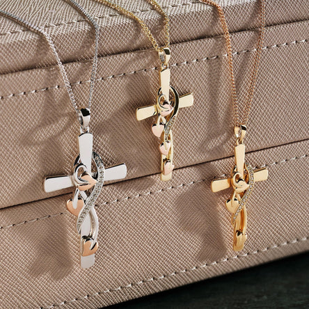 Clogau Tree of Life® Sterling Silver Vine Cross Pendant with Topaz