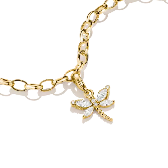 Thomas Sabo Gold Dragonfly Charm