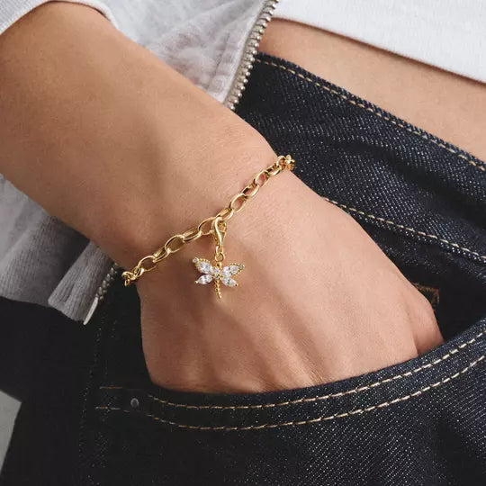 Thomas Sabo Gold Dragonfly Charm