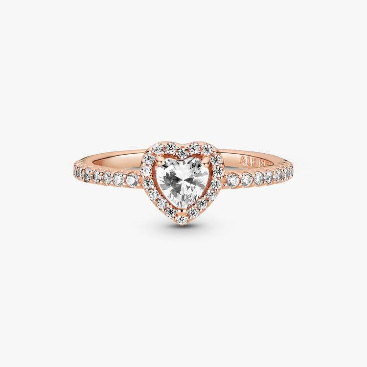 Pandora Sparkling Elevated Heart Ring
