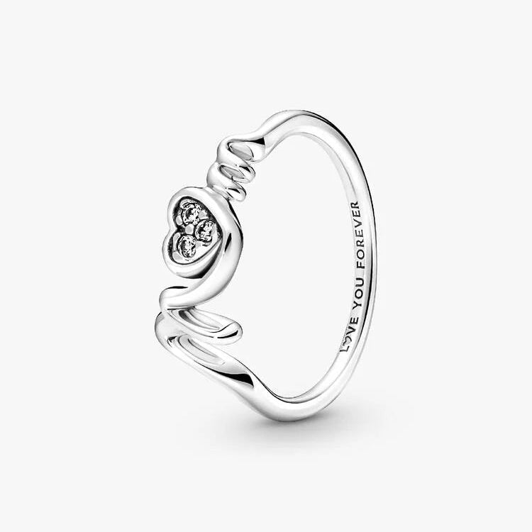 Pandora Mum Pave Heart Ring