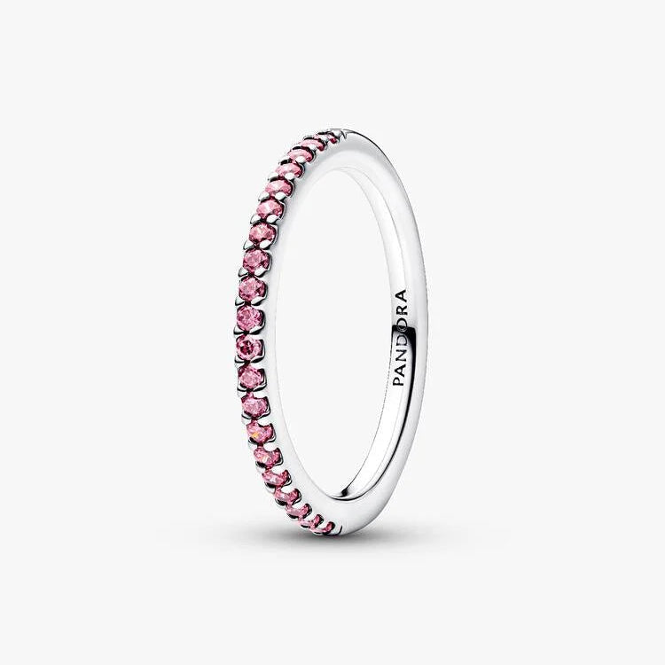 Pandora Sparkling Pink Band Ring