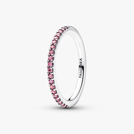 Pandora Sparkling Pink Band Ring