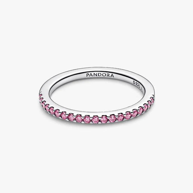 Pandora Sparkling Pink Band Ring