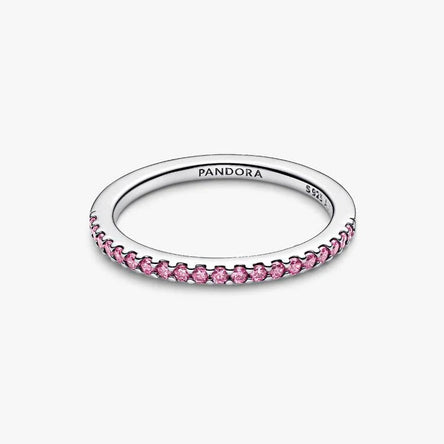Pandora Sparkling Pink Band Ring
