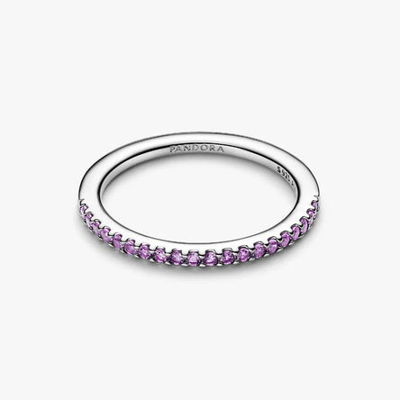 Pandora Sparkling Purple Half-Eternity Band Ring
