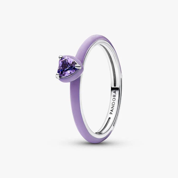 Pandora Purple Chakra Heart Ring