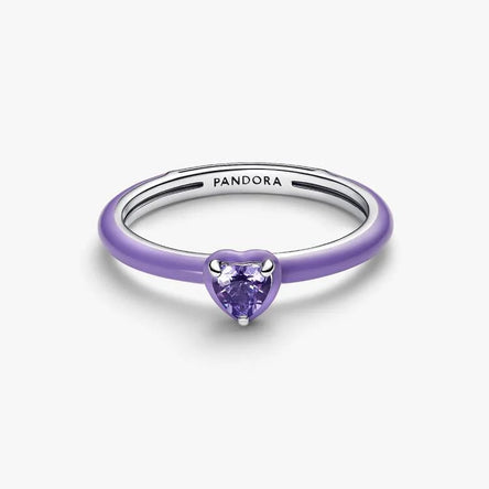 Pandora Purple Chakra Heart Ring