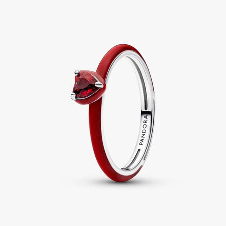 Pandora Red Chakra Heart Ring