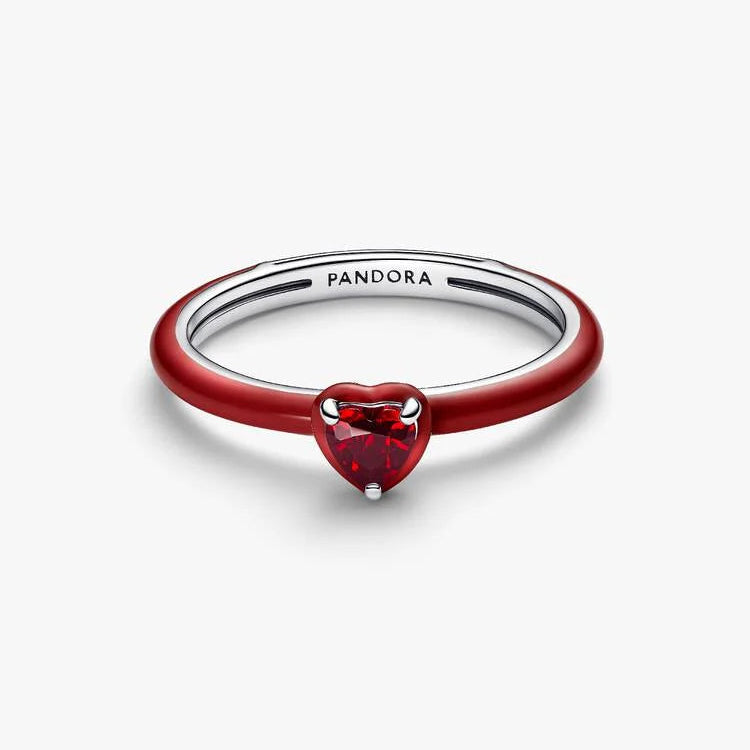 Pandora Red Chakra Heart Ring