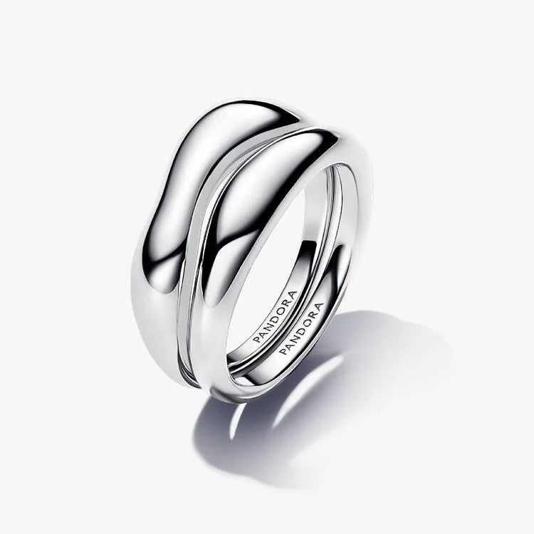 Pandora Organically Shaped Stacking Rings